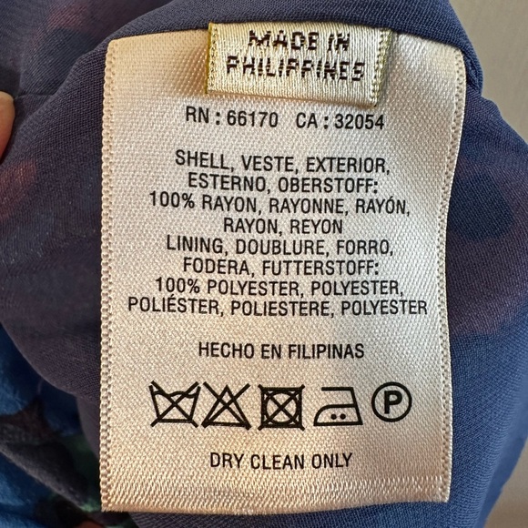 ELEVENSES Anthropologie Sz 2 “Coral Floral” Beautiful Blue Lined Pull-On Silky - Picture 12 of 13